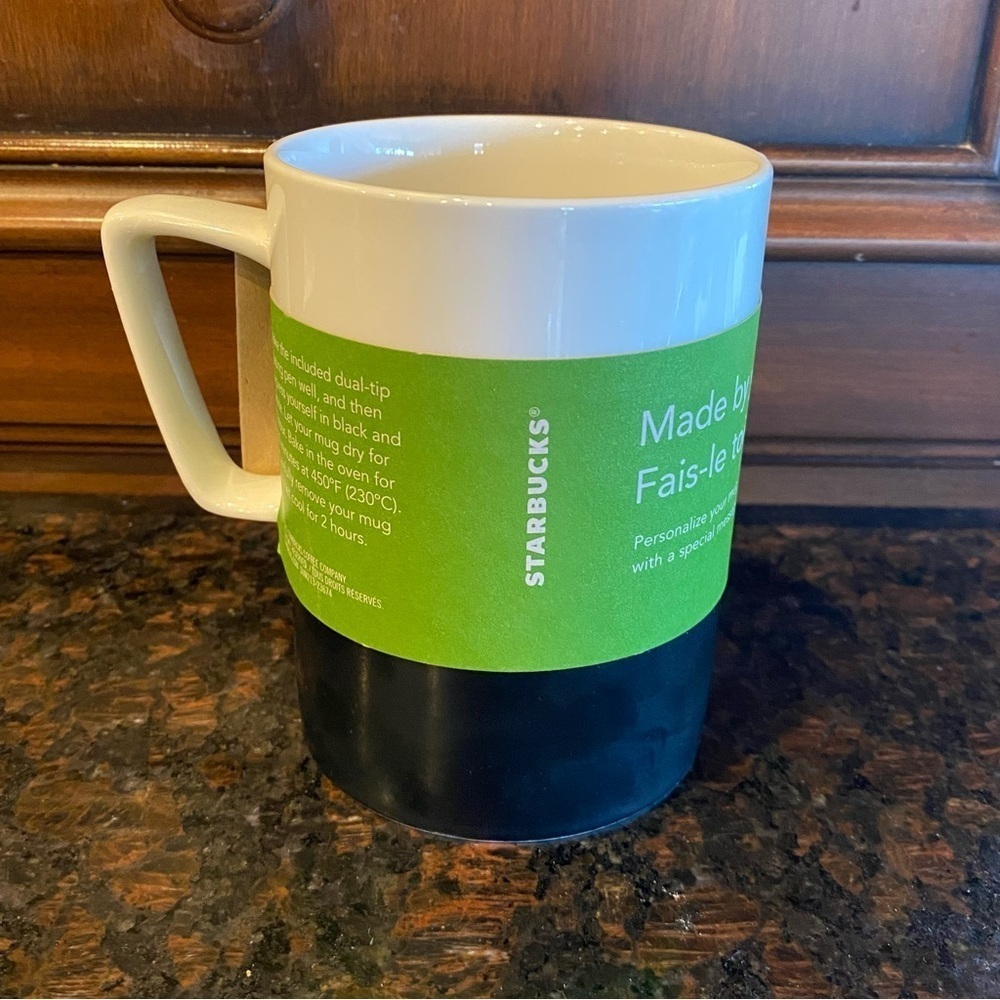 New!! STARBUCKS Made By You Mug Personalized Chalkboard Coffee Cup 16oz